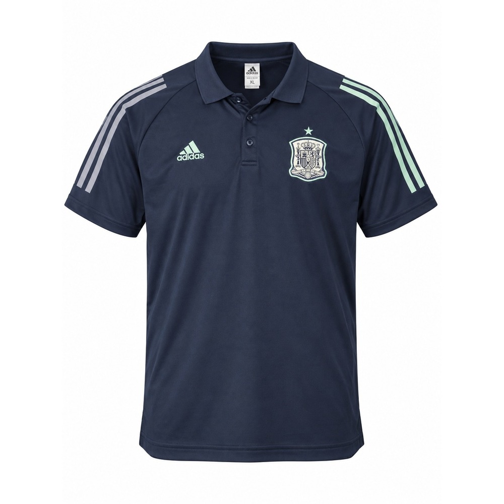 Adidas Spain National Team Soccer Polo Shirt XL Navy Embroidered Crest